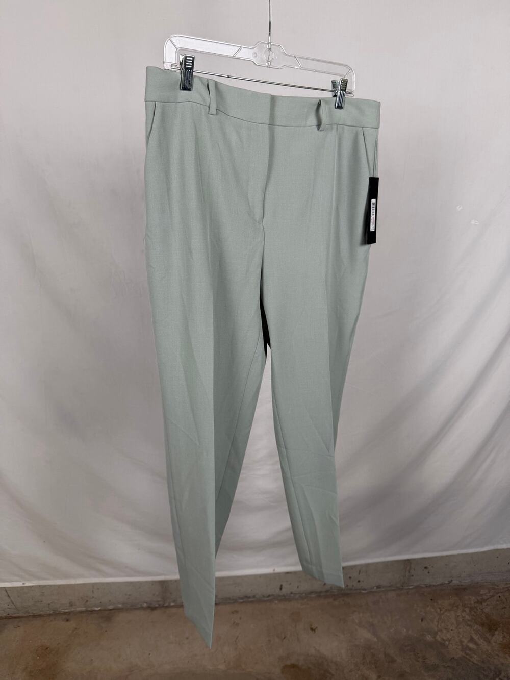 Donna Karan New York Sage Green Tailored Trousers Size 12 28" Inseam NWT